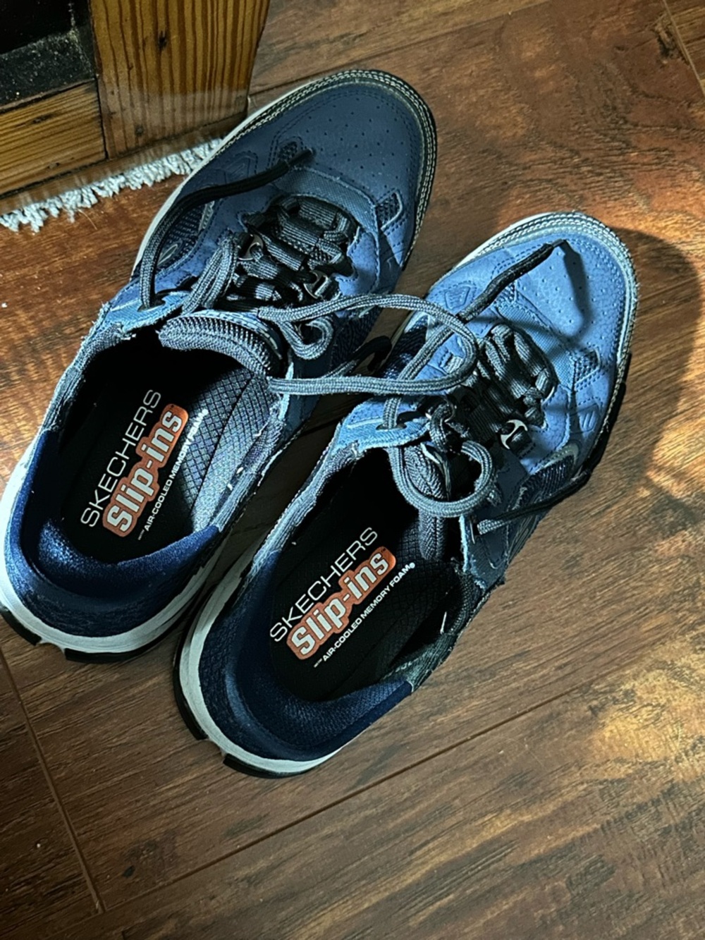 Skechers Men's Slip-Ins Navy and Gray Casual Sneakers